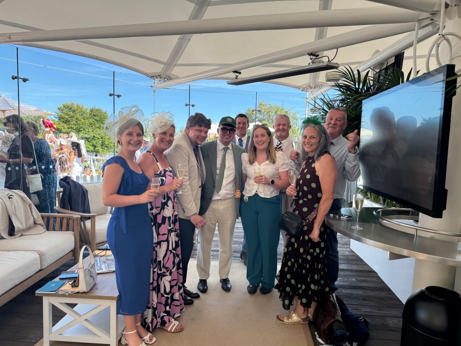 Five Star Racing Club enjoying the Goodwood champagne reception